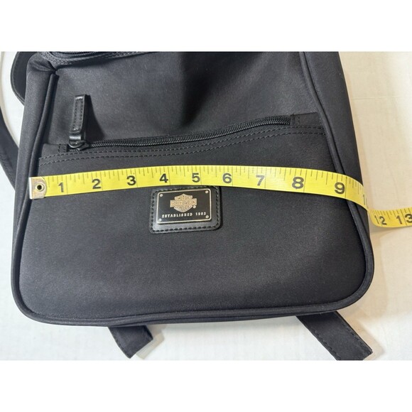 Harley Davidson Vintage Intersport Fashions Backpack Metal Logo Nylon Cloth - Picture 6 of 16